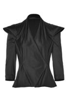 Donna Karan Donna Karan Black Satin Draped Jacket - Black