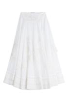 Alberta Ferretti Alberta Ferretti Embroidered Cotton Maxi Skirt