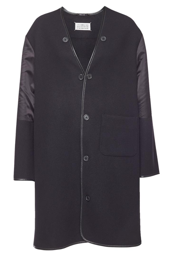 Maison Margiela Maison Margiela Wool Coat With Satin Inserts