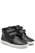 Rag & Bone Rag & Bone Leather Sneakers With Fur