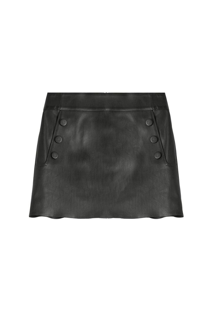 Jitrois Jitrois Leather Mini Skirt - Black