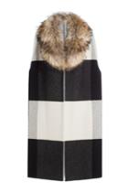 Burberry London Burberry London Cashmere-wool Cape With Fur-trimmed Collar