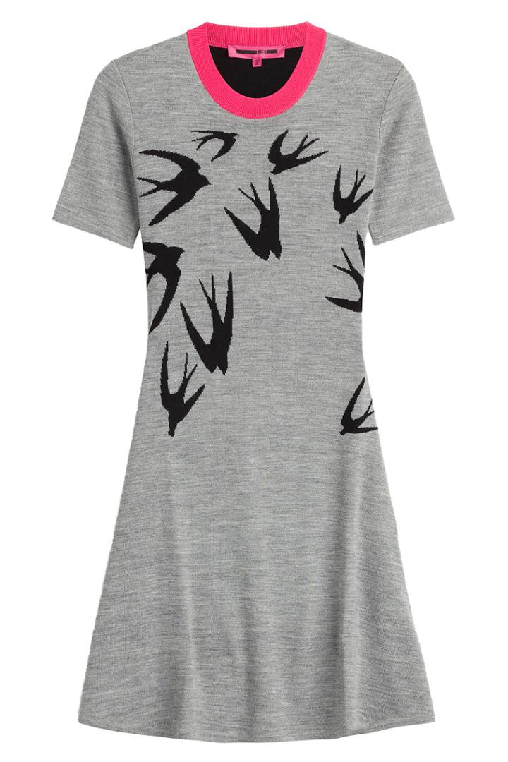 Mcq Alexander Mcqueen Mcq Alexander Mcqueen Wool Intarsia Dress - Grey