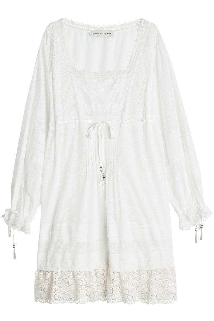 Etro Etro Embroidered Dress In Cotton And Silk