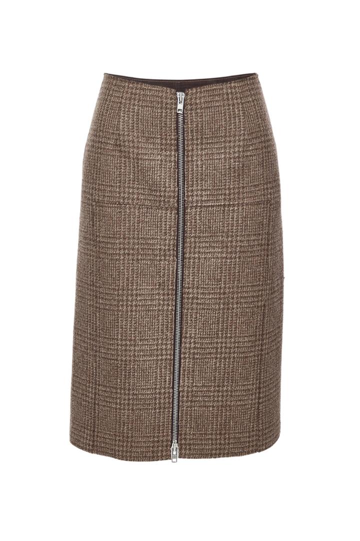 Maison Margiela Maison Margiela Printed Wool Pencil Skirt With Zip