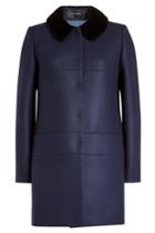 Tara Jarmon Tara Jarmon Coat With Wool, Cashmere And Faux Fur Collar