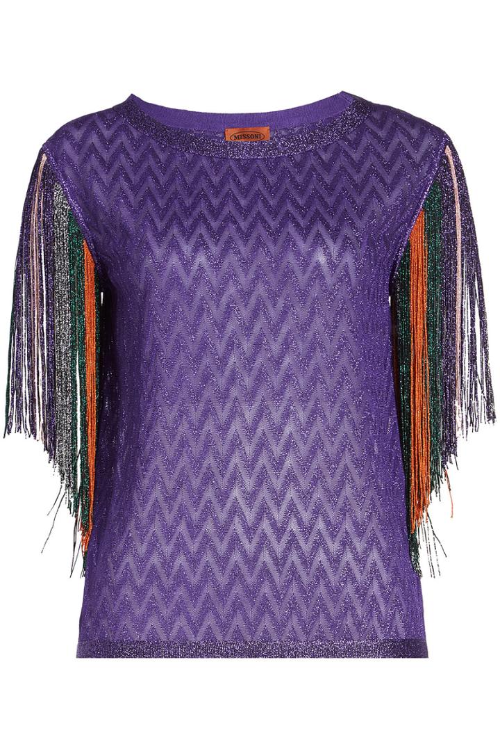 Missoni Missoni Fringed Top With Metallic Thread