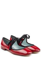 Marc Jacobs Marc Jacobs Lisa Mary Jane Patent Leather Ballerinas - Red