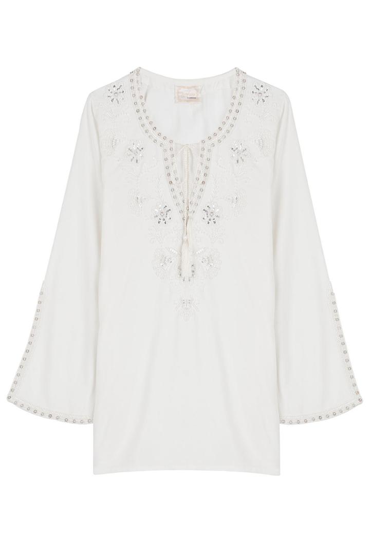 Gooshwa Gooshwa Embellished Tunic - White