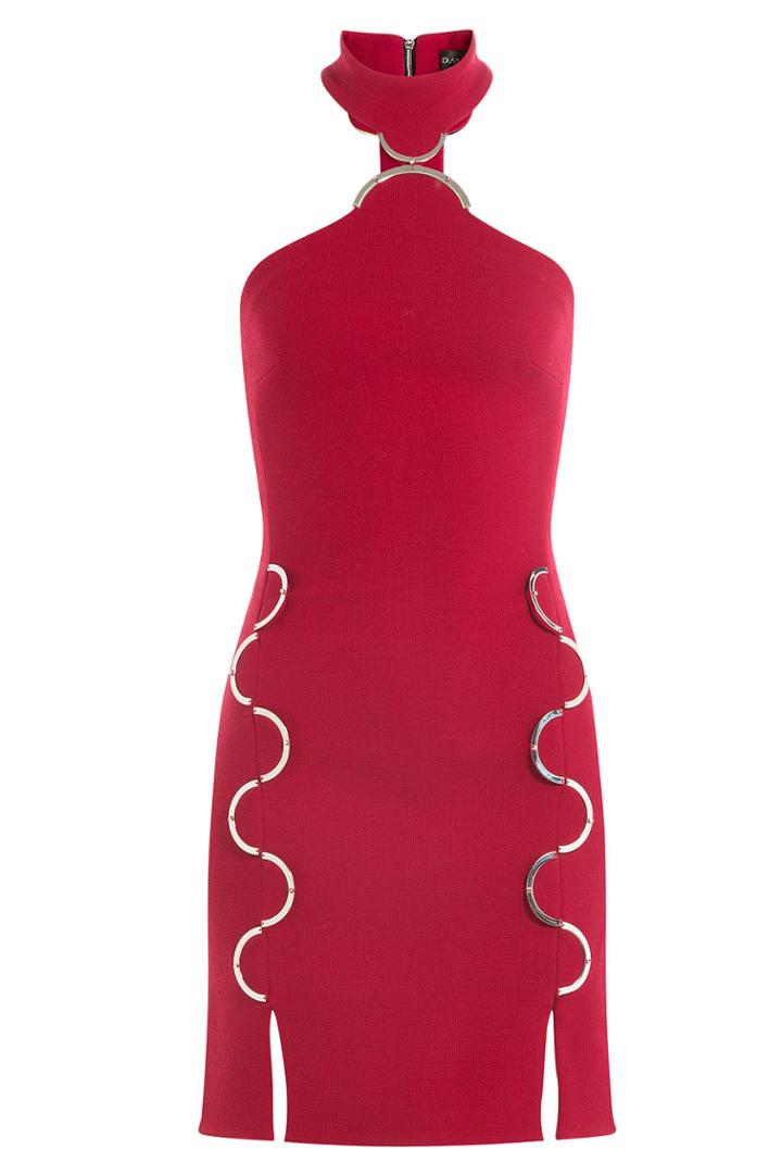 David Koma David Koma Wool Dress With Cut-out Detail