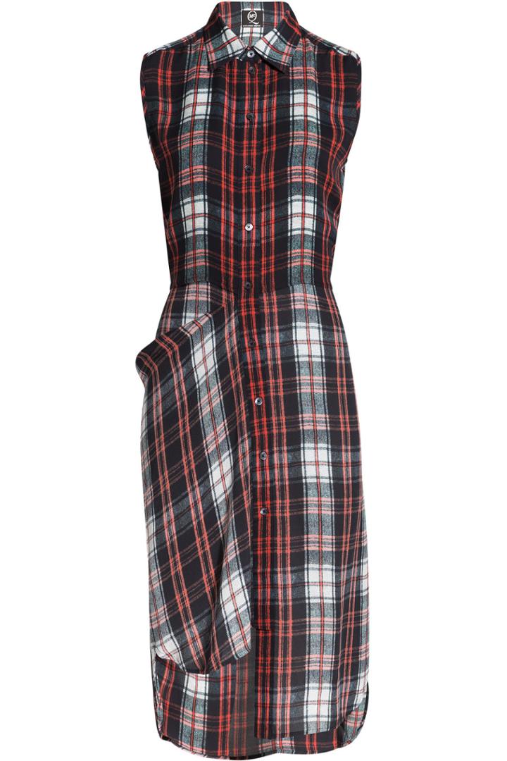 Mcq Alexander Mcqueen Mcq Alexander Mcqueen Plaid Silk Shirt Dress - None