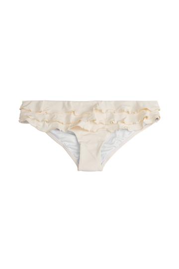 Ondademar Ondademar Scoop Ruffle Bikini Bottoms - White