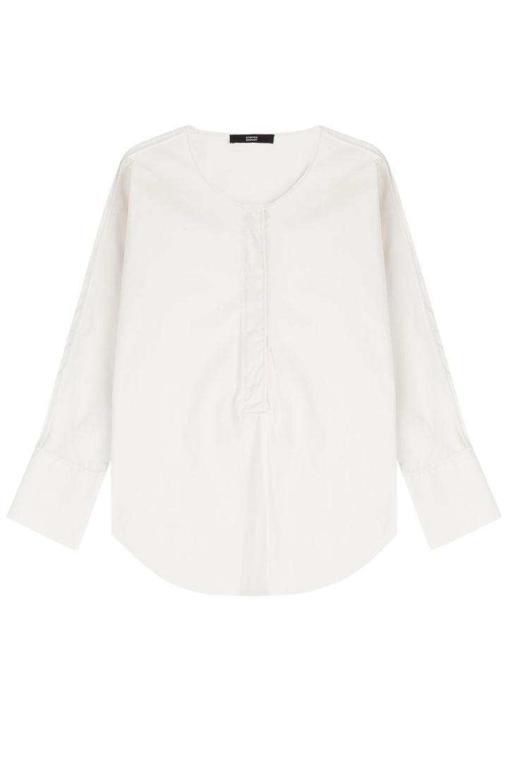 Steffen Schraut Steffen Schraut Top With Metallic Placket - Beige