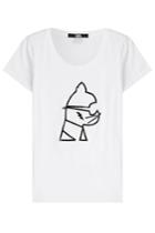 Karl Lagerfeld Karl Lagerfeld Graphic Cotton T-shirt - White