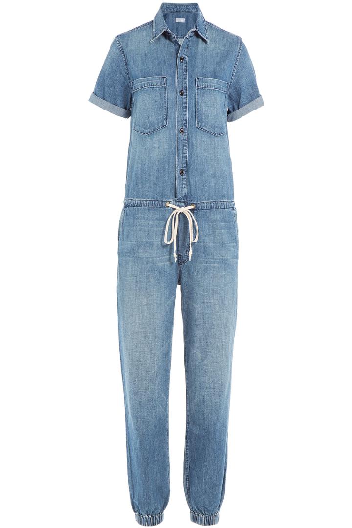Mother Mother Swings And Picnics Denim Jumpsuit - Blue
