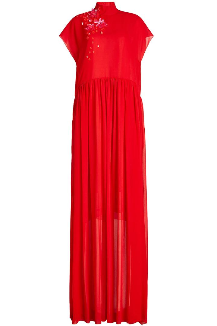 Delpozo Delpozo Silk Georgette Floor Length Gown