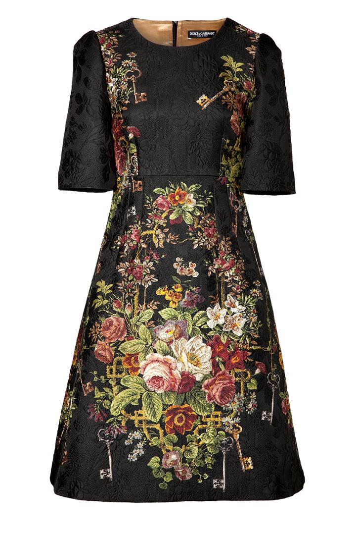 Dolce & Gabbana Dolce & Gabbana Floral Silk-blend Cocktail Dress