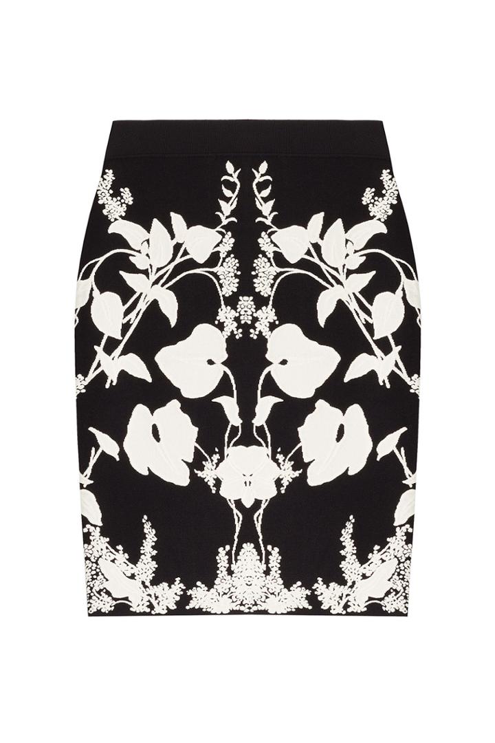 Alexander Mcqueen Alexander Mcqueen Intarsia Skirt