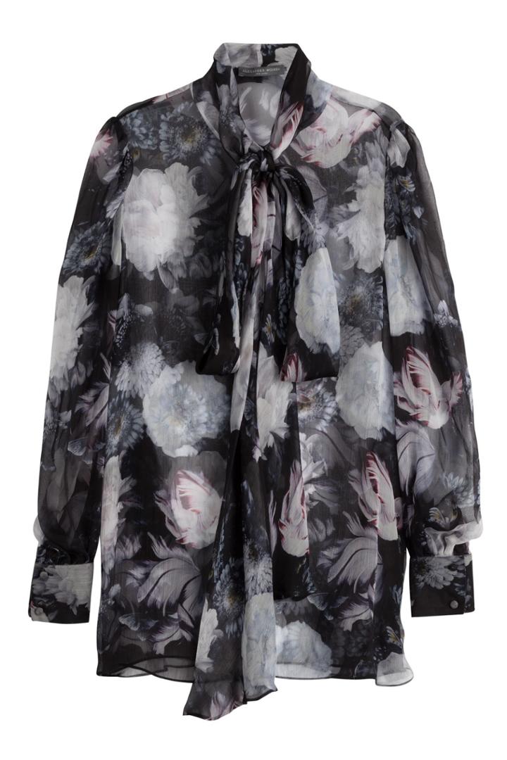Alexander Mcqueen Alexander Mcqueen Printed Silk Blouse - Florals