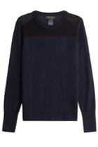 Rag & Bone Rag & Bone Wool Pullover With Sheer Inserts - Blue