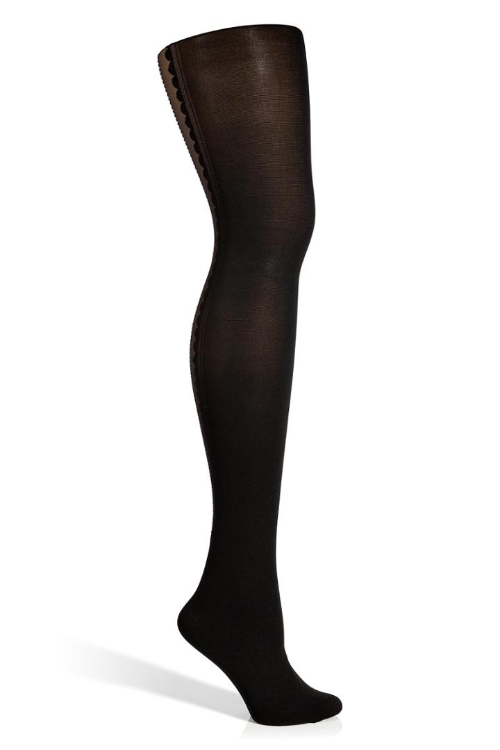 Fogal Fogal Black/black Bijoux Tights With Silver Swarovski Crystals