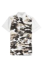 Neil Barrett Cotton Shirt With Camouflage Print