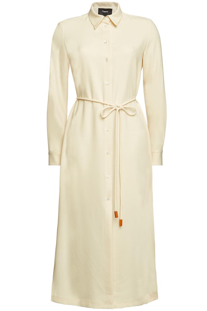 Theory Theory Belted Shirt Dress