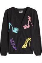 Boutique Moschino Boutique Moschino Printed Wool Cardigan