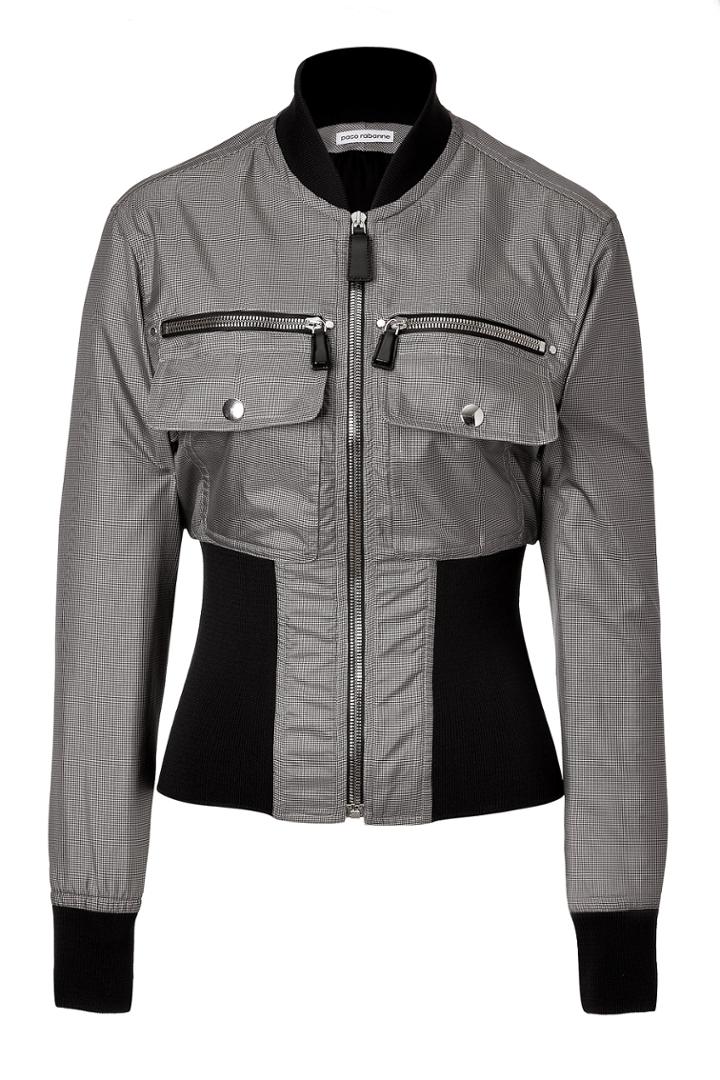 Paco Rabanne Paco Rabanne Silk Moto Jacket - Grey