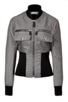 Paco Rabanne Paco Rabanne Silk Moto Jacket - Grey
