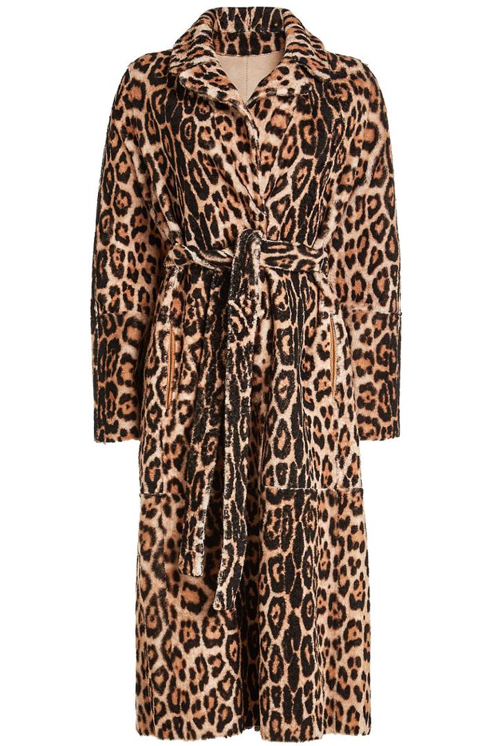 Yves Salomon Yves Salomon Lacon Printed Lambskin Coat