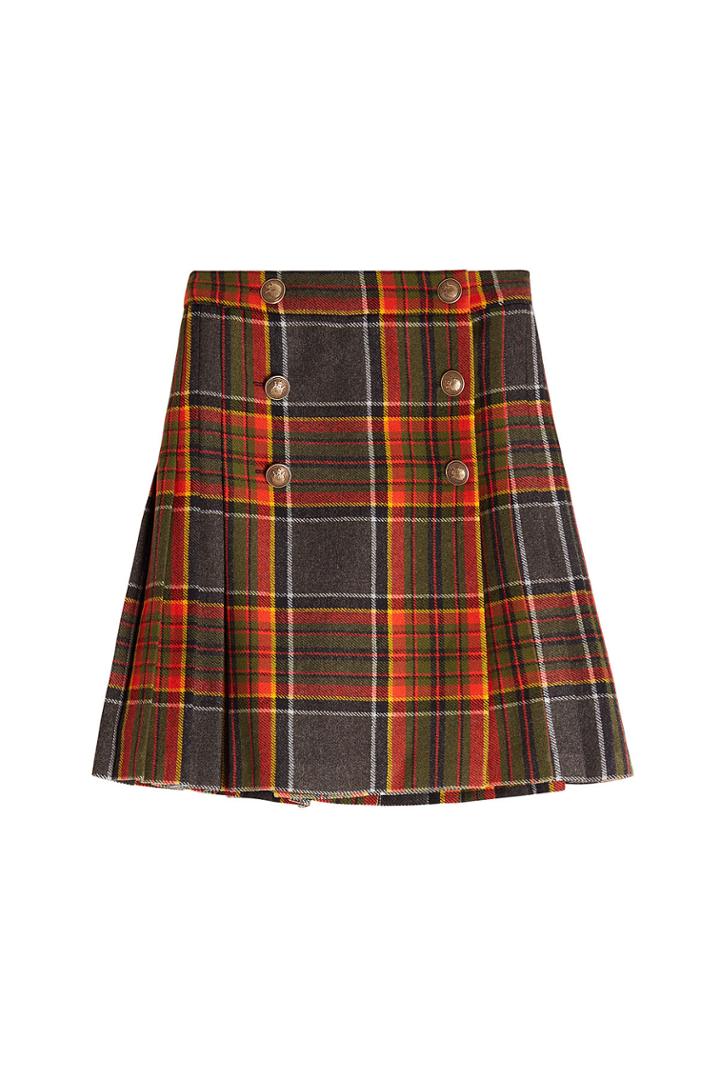 The Kooples The Kooples Skirt With Wool And Embossed Buttons