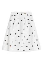 Jil Sander Navy Jil Sander Navy A-line Cotton Skirt With Sequins