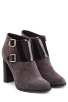 Burberry Shoes & Accessories Burberry Shoes & Accessories Suede Ankle Boots With Patent Leather - Grey
