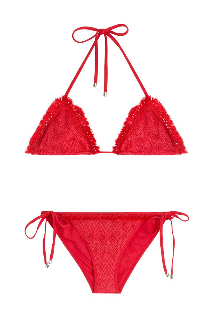 Missoni Mare Missoni Mare Chevron Knit Bikini - Red