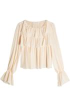 See By Chloé See By Chloé Silk Blouse With Flutter Details