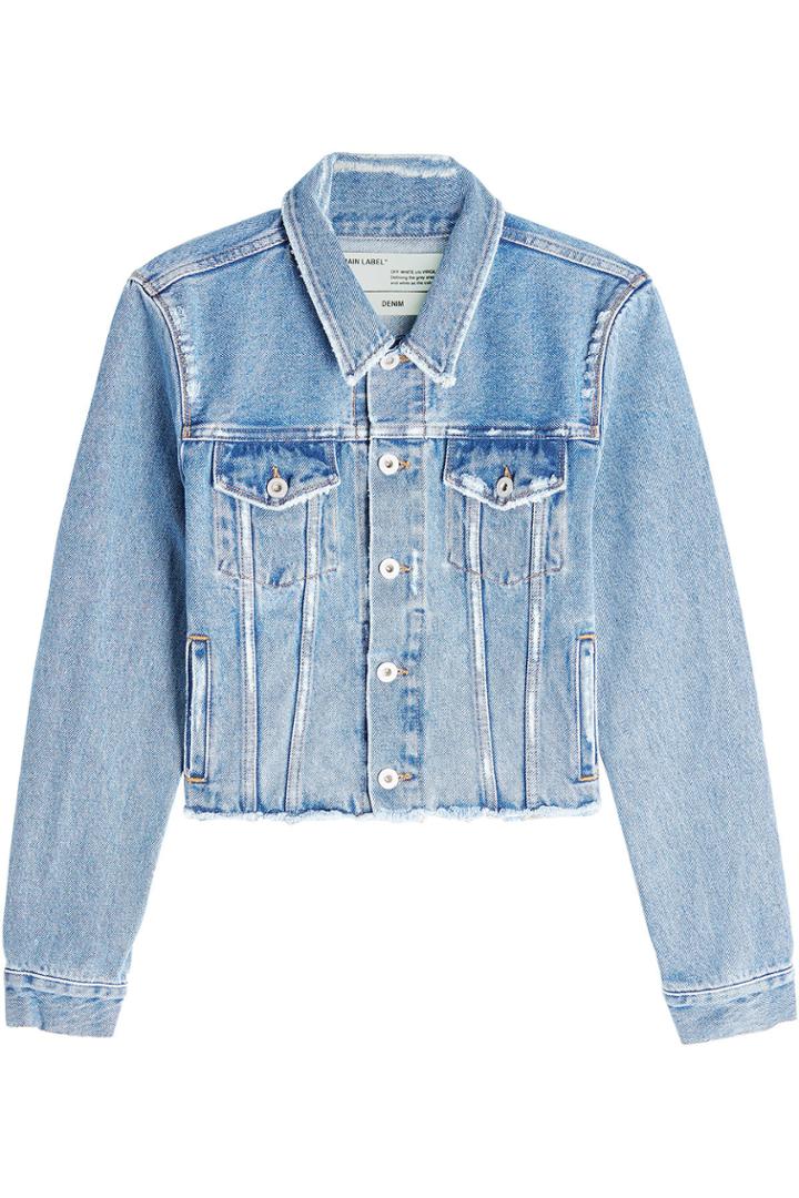 Off-white Off-white Flower Shop Denim Jacket With Print