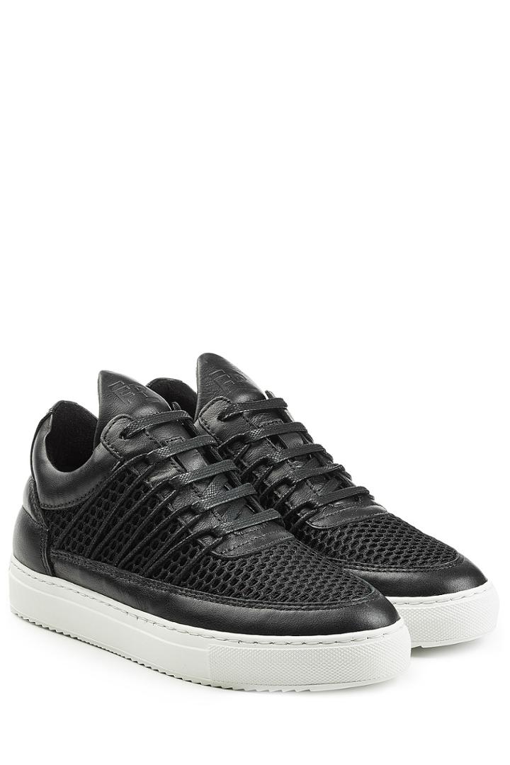 Filling Pieces Filling Pieces Cane Leather Sneaker With Mesh - Black
