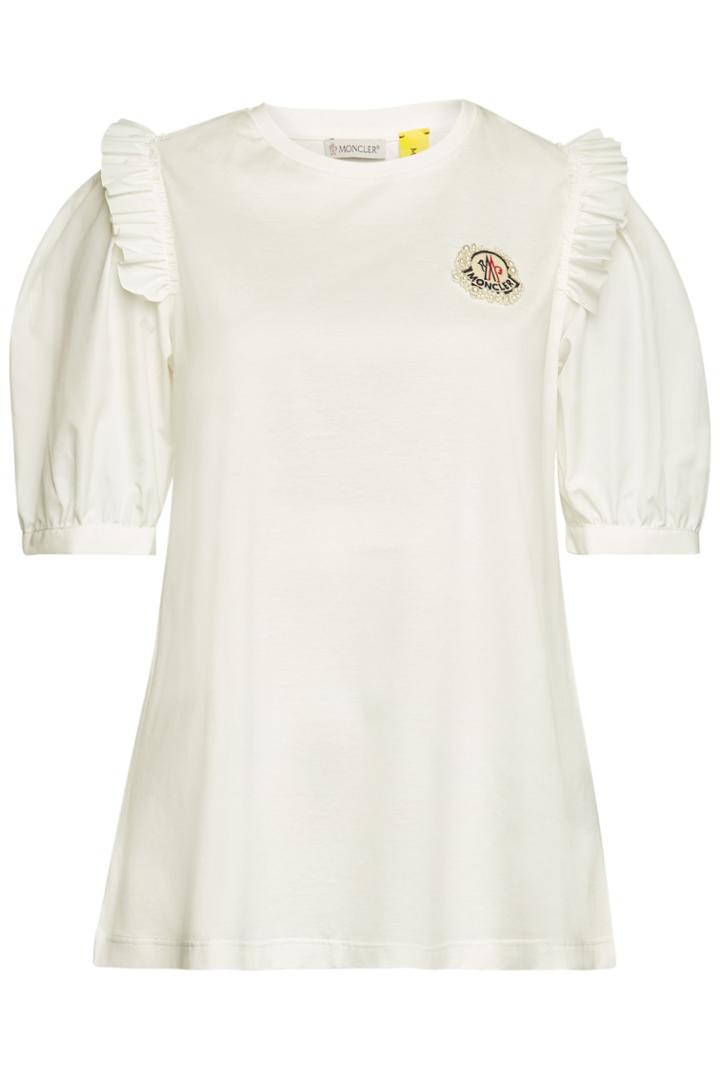 Moncler Genius Moncler Genius 4 Moncler Simone Rocha Embellished Cotton Top With Ruffles