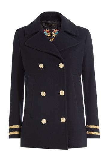 Seafarer Seafarer Pea Coat - Blue
