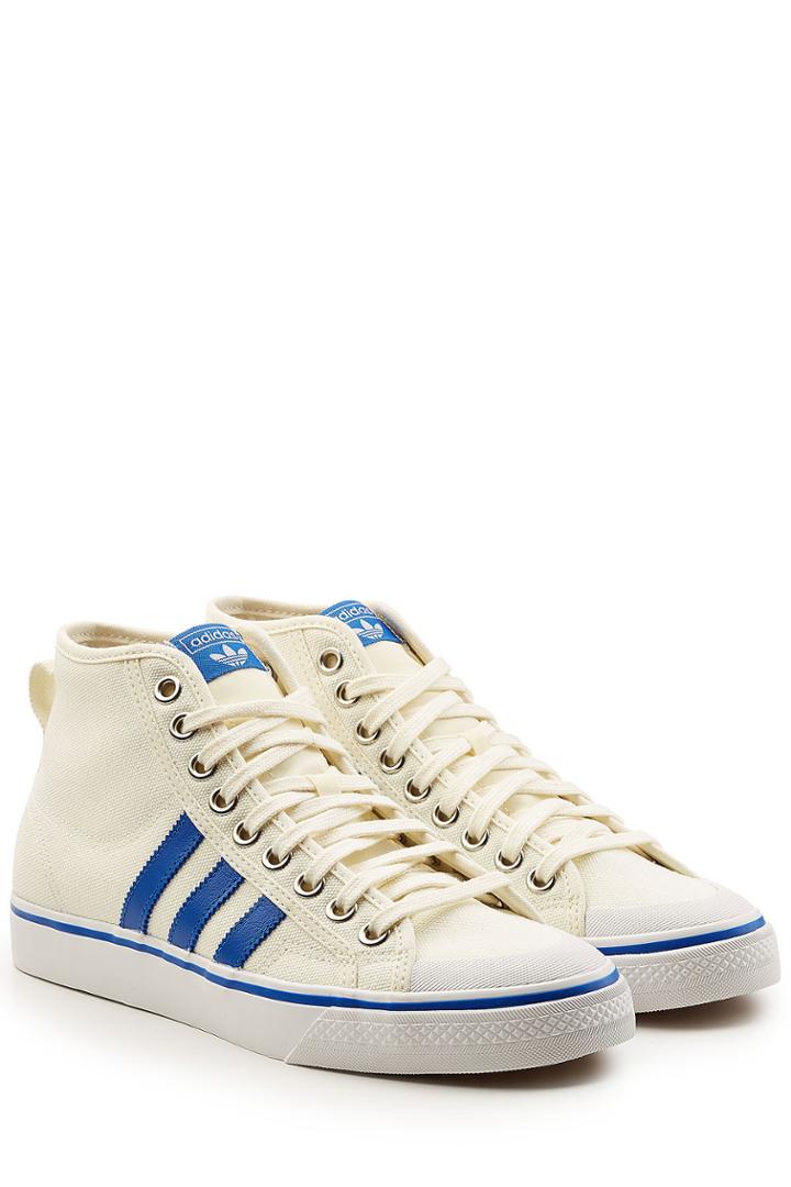 Adidas Originals Adidas Originals Canvas High-top Sneakers With Leather