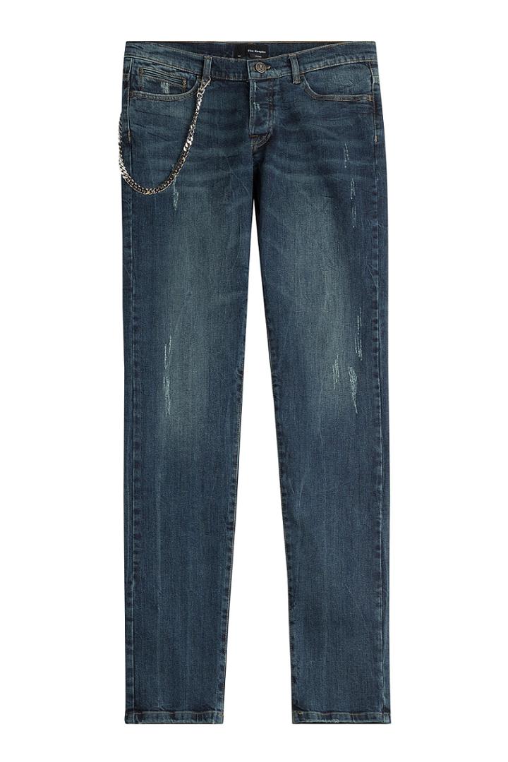 The Kooples The Kooples Distressed Straight Leg Jeans - Blue
