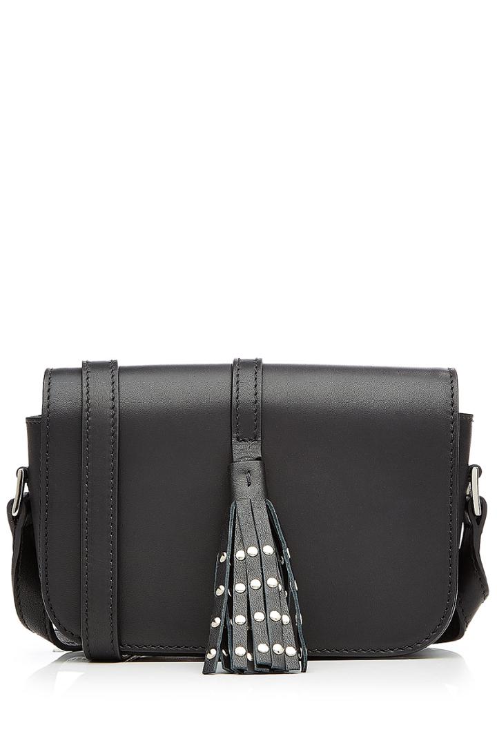 Steffen Schraut Steffen Schraut Leather Shoulder Bag With Embellished Tassel - Black