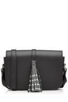 Steffen Schraut Steffen Schraut Leather Shoulder Bag With Embellished Tassel - Black