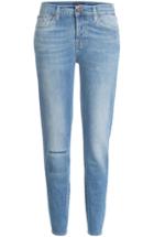 Seven For All Mankind Distressed Cropped Mid-rise Jeans