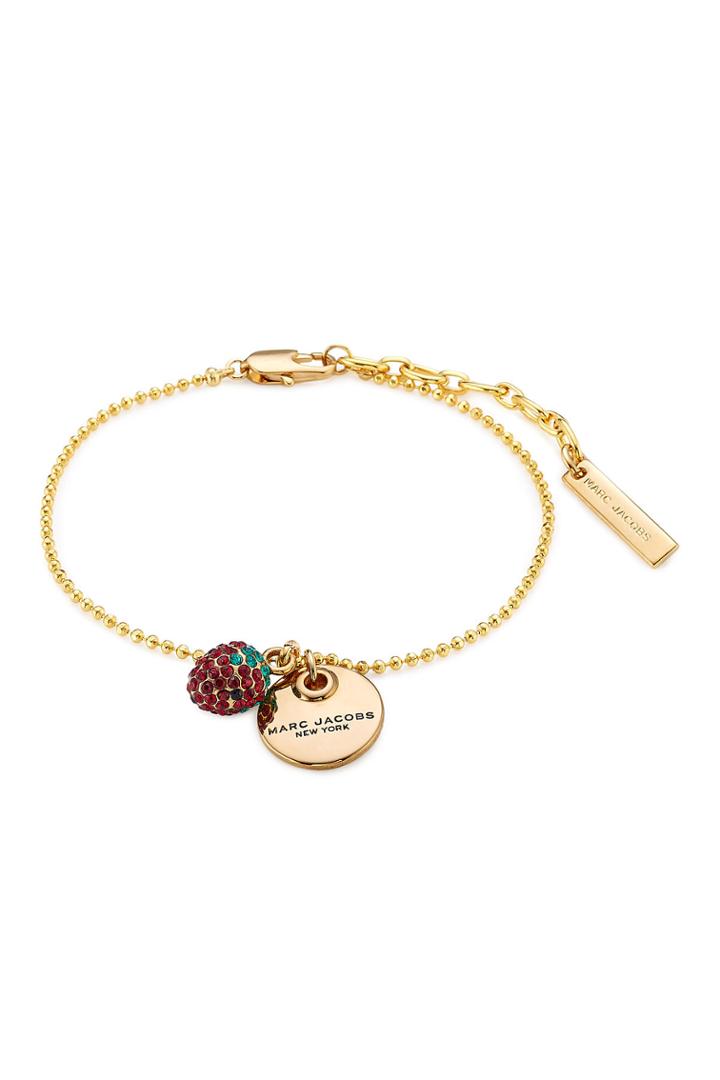Marc Jacobs Marc Jacobs Strawberry Logo Disc Bracelet - Gold