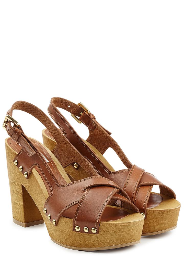 L'autre Chose L'autre Chose Leather Platform Sandals