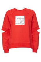 Karl Lagerfeld Karl Lagerfeld Printed Cotton Sweatshirt With Cut-out Detail