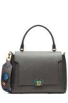 Anya Hindmarch Anya Hindmarch Space Invaders Bathurst Leather Tote - Blue
