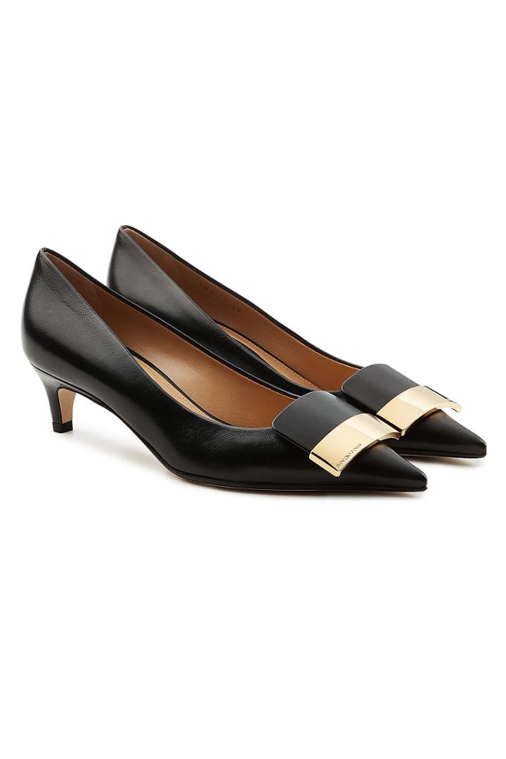 Sergio Rossi Sergio Rossi Leather Kitten Heel Pumps